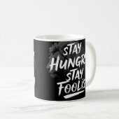 お腹すいたまま愚かなマグカップ コーヒーマグカップ (正面右)