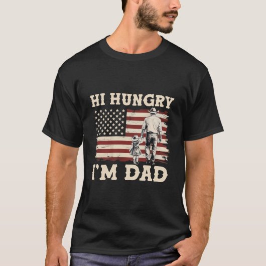 お腹すいたパパだよ Tシャツ (正面)