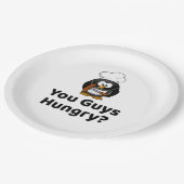 お腹すいた?パーティーおもしろい焼きバーベキュー ペーパープレート (アングル)