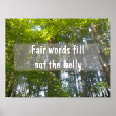 お腹のポスターは金言で満たさ感動的ない ポスター (正面)