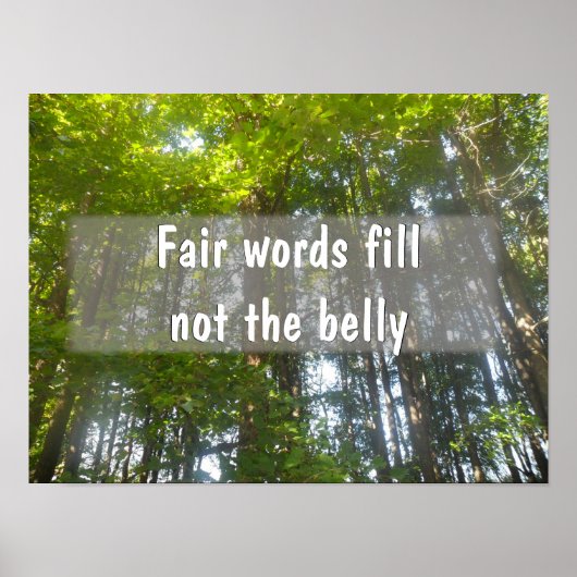 お腹のポスターは金言で満たさ感動的ない ポスター (正面)