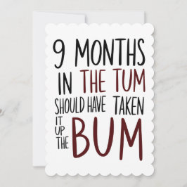 お腹の中9ヶ月でしっかり育ってるはずなのに面白いね 招待状