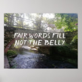 お腹の引用文橋のポスターは公正な言葉ではない ポスター (正面)