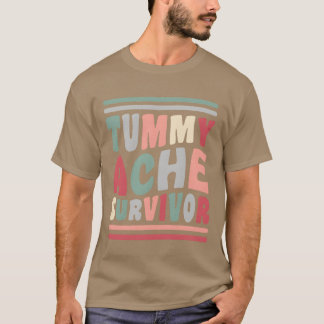 お腹の痛みに耐えた生存者 80年代 70年代 ビンテージギフト Tシャツ