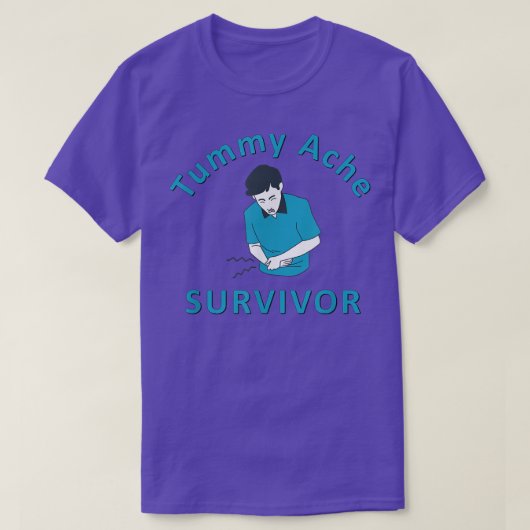 お腹の痛みの生存者 Tシャツ (デザイン正面)