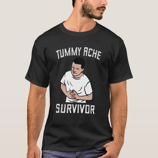 お腹の痛みサバイバー 胃痛 お腹の痛み サバイバー Tシャツ (正面)