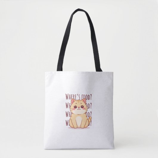 お腹をすかせたジンジャーの猫  トートバッグ (正面)