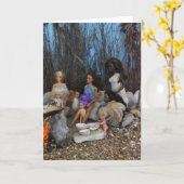 お腹をすかせたダイナー。 カード (黄色い花)