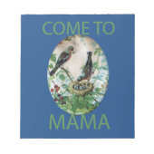 お腹をすかせたハート:ママ得の食べ物!.マ来マに ノートパッド (正面)