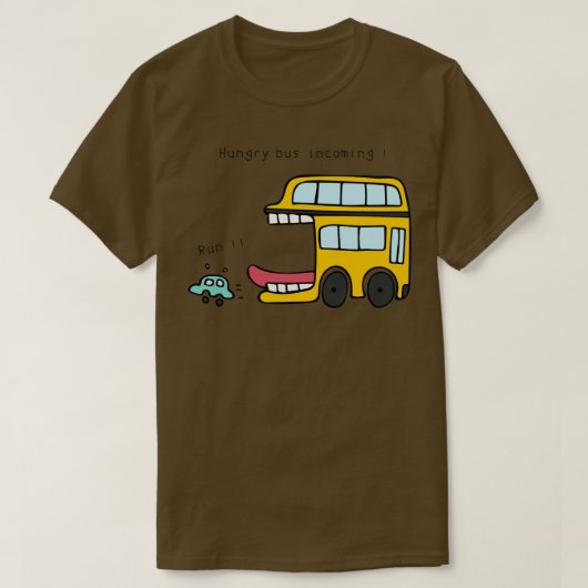 お腹をすかせたバ走ス Tシャツ (デザイン正面)