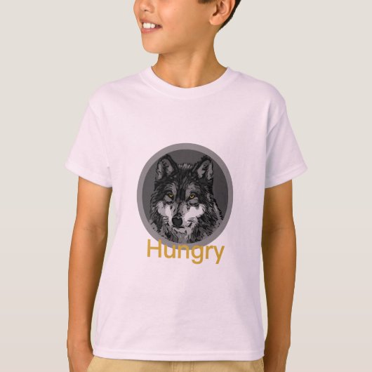 お腹をすかせた – キッズベーシックTシャツ Tシャツ (正面)