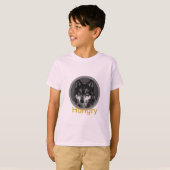 お腹をすかせた – キッズベーシックTシャツ Tシャツ (正面フル)