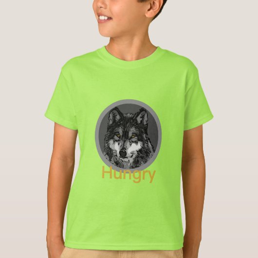 お腹をすかせた – キッズベーシックTシャツ Tシャツ (正面)