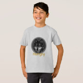 お腹をすかせた – キッズベーシックTシャツ Tシャツ (正面フル)