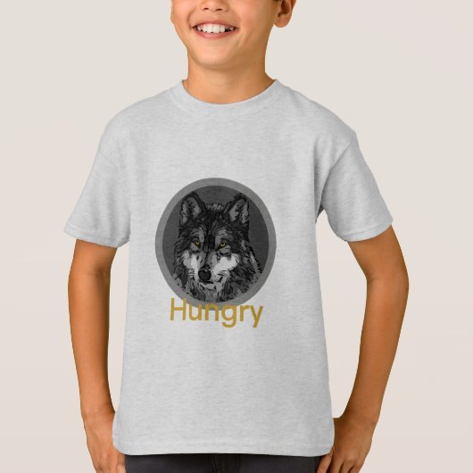 お腹をすかせた – キッズベーシックTシャツ Tシャツ (正面)