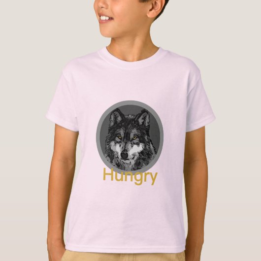 お腹をすかせた – キッズベーシックTシャツ Tシャツ (正面)