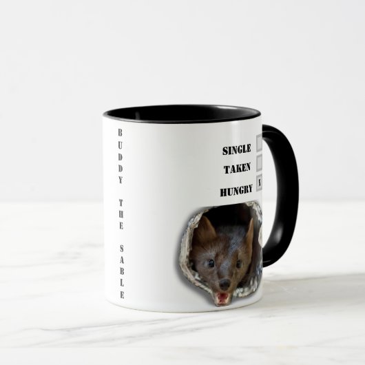 お腹をすかせて連れて行っ独身のたサブル マグカップ (正面右)