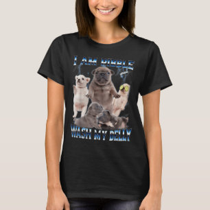 お腹を洗ってくれる犬 お腹を綺麗に マジメ Tシャツ
