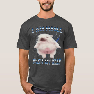 お腹を洗ってピブルくん おもしろい犬 お腹をきれいに Tシャツ