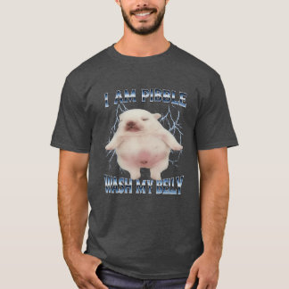 お腹を洗ってピブルくん おもしろい犬 お腹をきれいに Tシャツ
