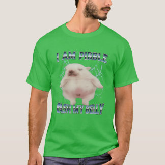 お腹を洗ってピブルくん おもしろい犬 お腹を綺麗に Tシャツ