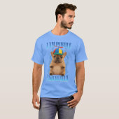 お腹を洗ってピブル可愛いピットブル犬の面白いミーム Tシャツ (正面フル)