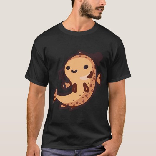 お腹を空かせた魚 Tシャツ (正面)