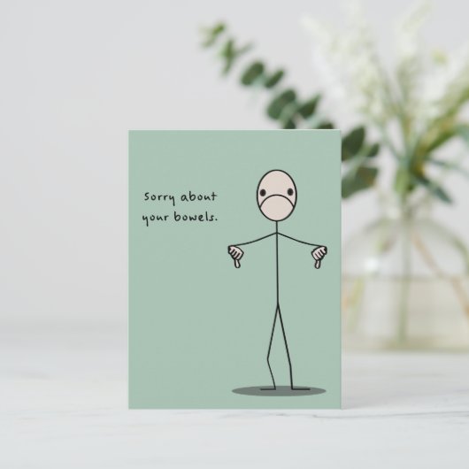 お腹痛い ポストカード (スタンド正面)