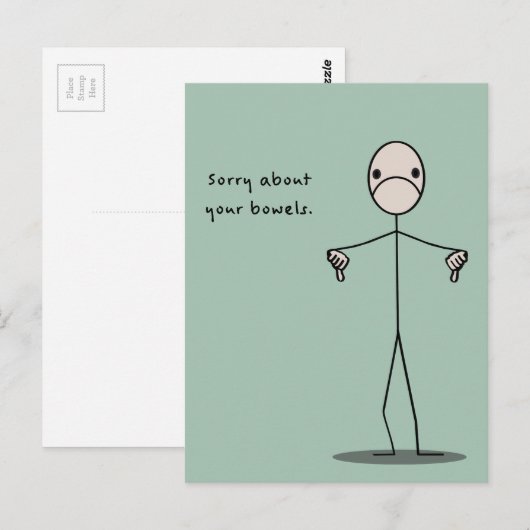 お腹痛い ポストカード (正面/裏面)