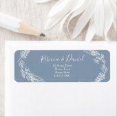 お色のテーマ ダスティーブルー フラワーリング ラベル (インサイチュ)