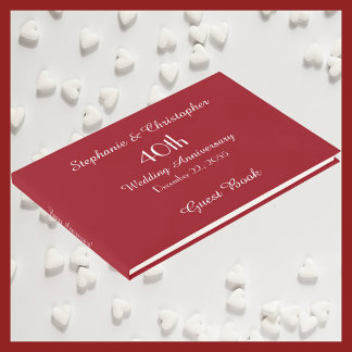 お色を選ぼう ルビーレッド 40周年パーティー ゲストブック