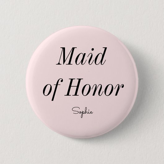 お色直し ピンクのウェディング 缶バッジ (正面)