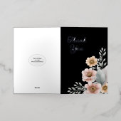 お花ありがとう 箔グリーティングカード (外側レイダウン)