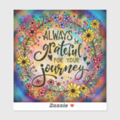 お花かわいらしは常に感謝する シール (シート)