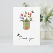 お花とミツバチありがとう サンキューカード (スタンド正面)