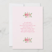 お花とリボンのベビーシャワー 女の子 招待状 (裏面)