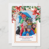 お花と緑のオリジナル写真を飾る シーズンカード (正面)