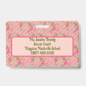 お花と葉のオリジナルバッジ バッジ (裏面)