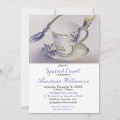 お花と鳥のパーティーイベント招待状 招待状 (正面)