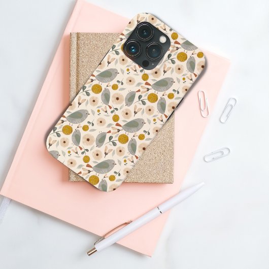 お花と鳥柄のキュートなデザイン Case-Mate iPhoneケース