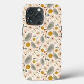 お花と鳥柄のキュートなデザイン Case-Mate iPhoneケース (裏面)