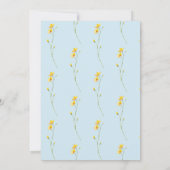 お花に囲まれた赤ちゃん ベビーシャワー 招待状 (裏面)