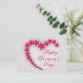 お花のおめでとうハート ポストカード (スタンド正面)