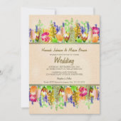 お花のウェディング招待状（出欠連絡付き） 招待状 (正面)