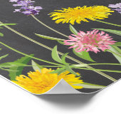 お花のウェルカムポスター ワイルドフラワーズ ウェディング フローラル ポスター (角)