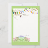 お花のカートの招待状 招待状 (裏面)