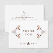 お花のサンプル ワイルドフラワー 感謝カード (正面/裏面)