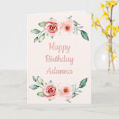 お花のデザインの誕生日おめでとう 私の愛 カード (黄色い花)