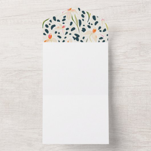 お花のデザイン - オリジナルを作成しよう (CYO) 招待状 (内側)