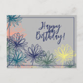お花のハッピーバースデー ポストカード (正面)